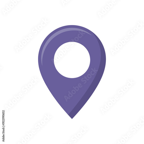 Free Download Purple map pin icon on a white background represents digital location marking and geographic navigation. - GFXLoad