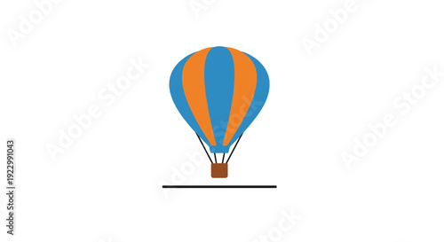 Colorful Hot Air Balloon Illustration.
