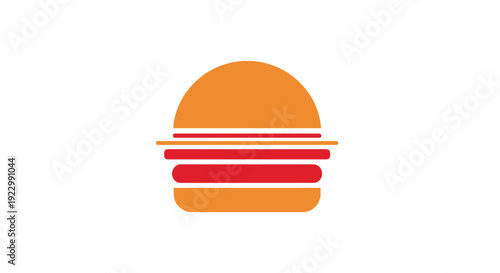 Colorful illustration of a hamburger.
