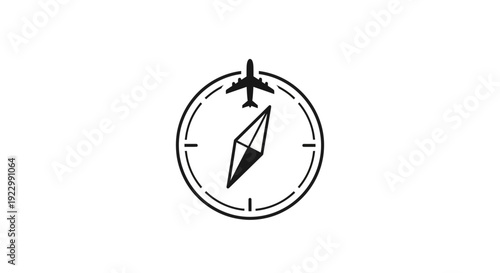 Compass Navigation Tool Direction Indicator.