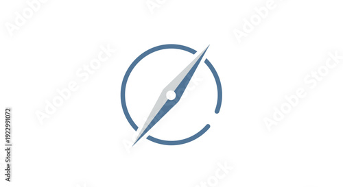 Compass Needle Pointing North Direction Indicator.