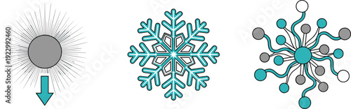 Visualization of nanoparticle aggregation and structural formation process isolated on transparent background, Vector