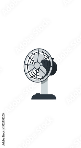 Electric Fan on a Stand.
