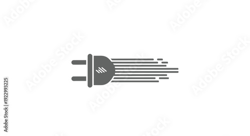 Electric Plug with Motion Blur Effect.