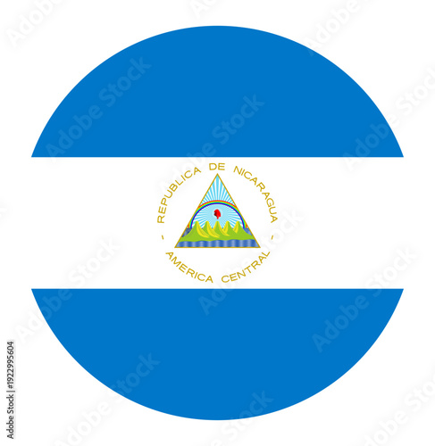 button Nicaragua flag icon vector illustration 