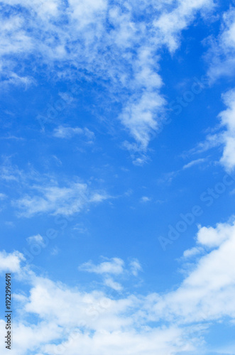 White clouds in blue sky