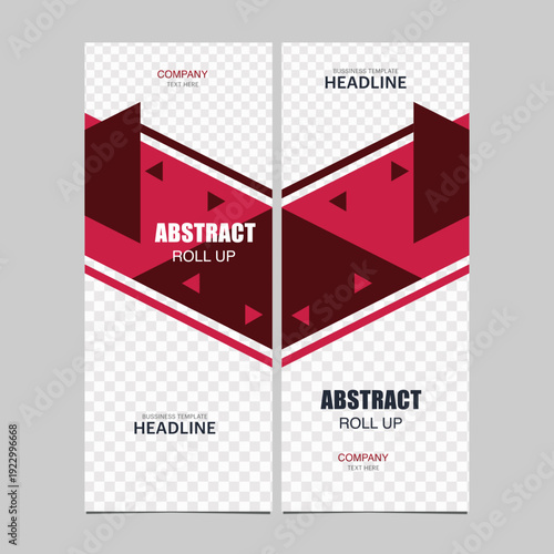 Roll up banner template corporate business marketing display vector design