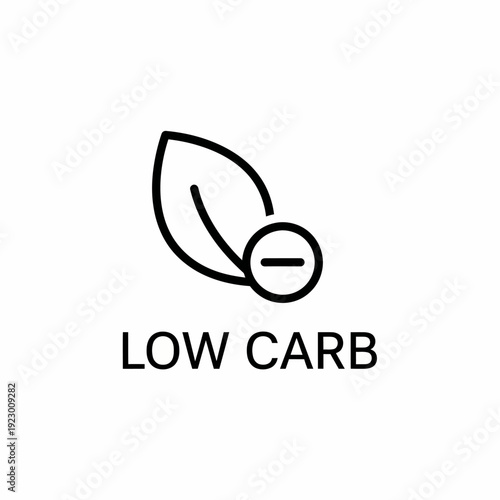 Low carb diet and its related symbol