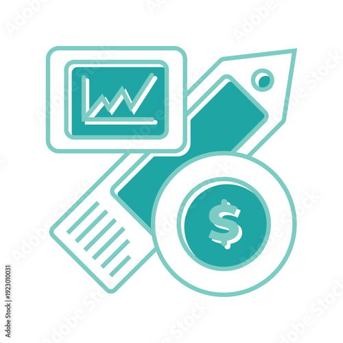 Finance and Economy Icons for Business Growth and Investment Strategy