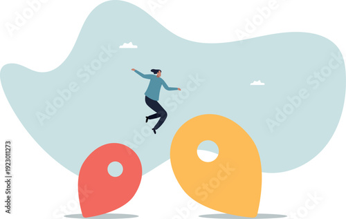 Business relocation, move office to new address or transfer to new location concept,human life and situation.