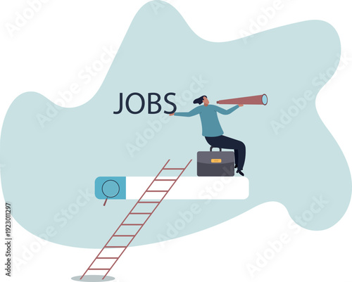 Looking for new job, employment, career or job search, find opportunity,human life and situation.