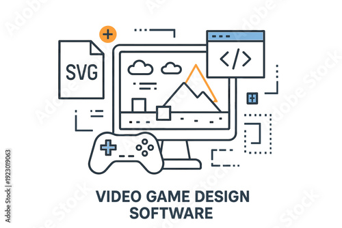 Exploring video game design software with programming, graphics, and creative tools for developers