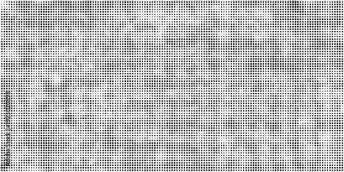 Halftone faded gradient texture. Grunge halftone grit background. White and black sand noise wallpaper. Retro pixilated vector backdrop