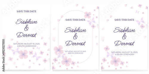 Wedding Invitation Templates. A Set of Templates