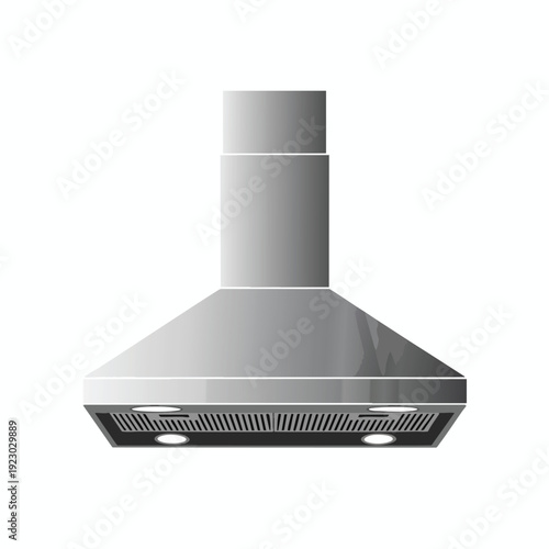 Modern Kitchen Range Hood with Stainless Steel Finish