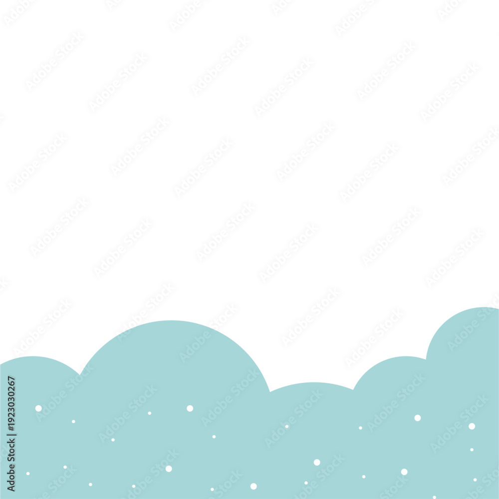Obraz premium Abstract Blue Clouds with Snowflakes