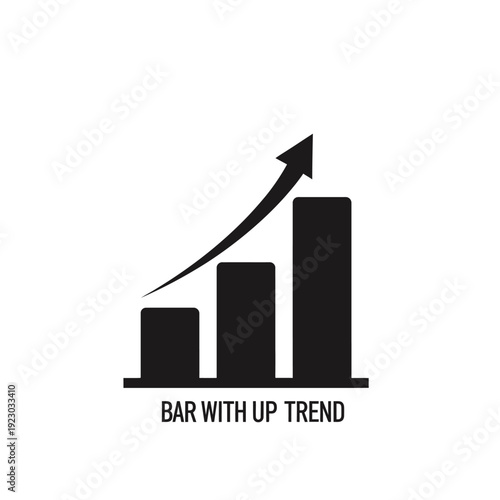 Bar Chart with Upward Trend Arrow 1.