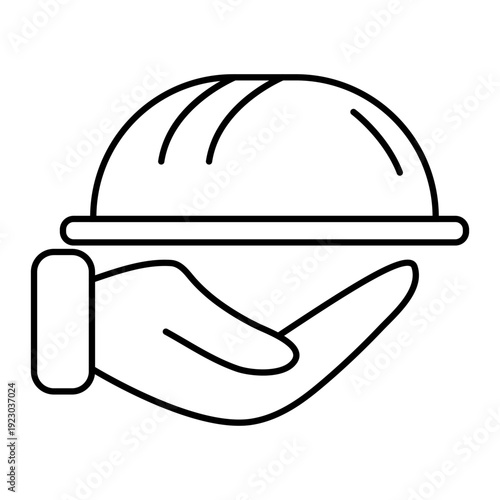 Free donated food. Sign of hand holding loaf of bread, vector illustration. Help for homeless and low-income people.