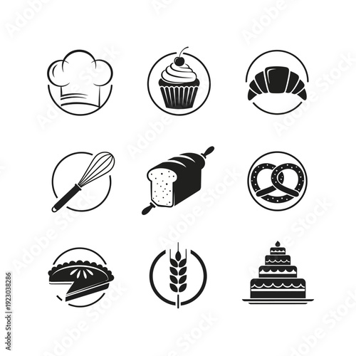 Collection of Bakery and Baking Icons.