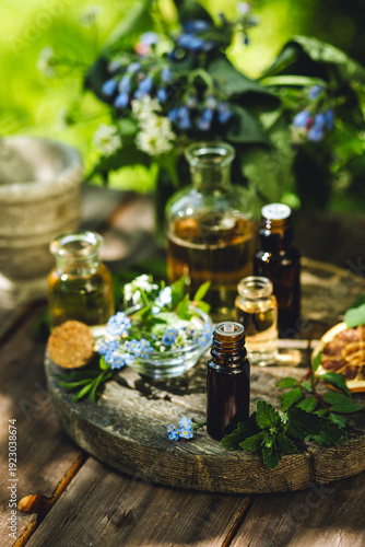 Obraz na plátně Concept of pure natural ingredients for cosmetic production