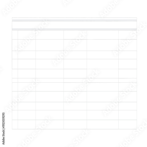 Blank spreadsheet template for data organization