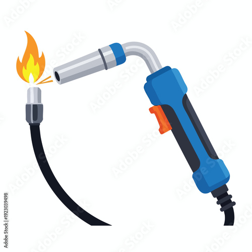 Blowtorch with Flame