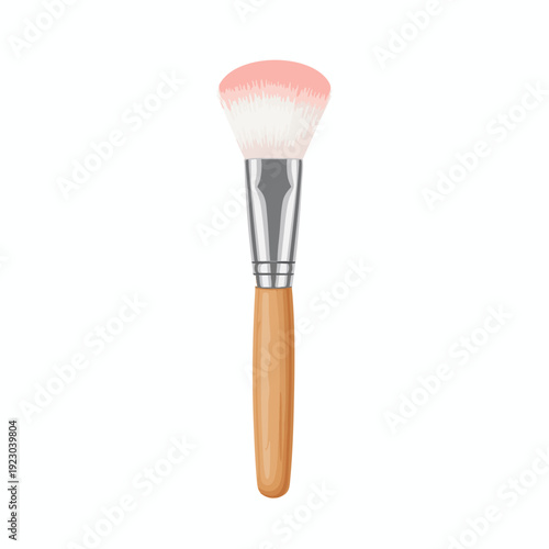 Isolated Makeup Brush on White Background