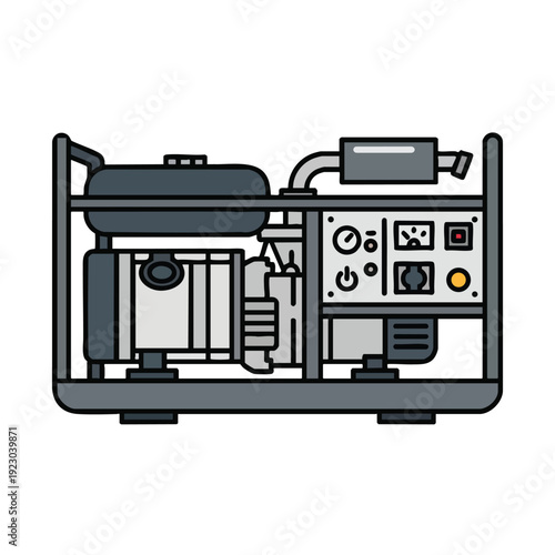 Portable Power Generator Illustration