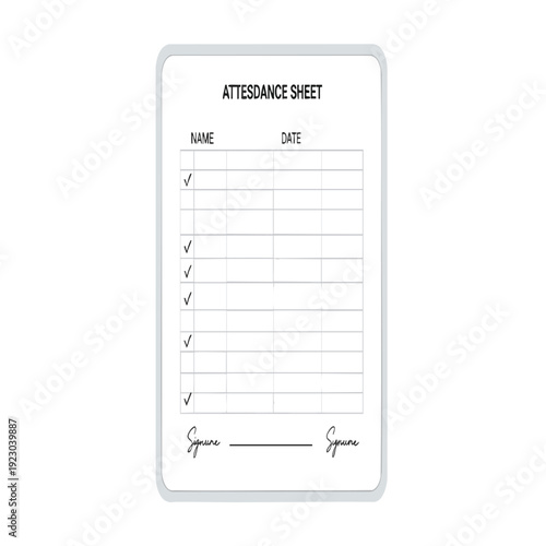 Blank Attendance Sheet Template