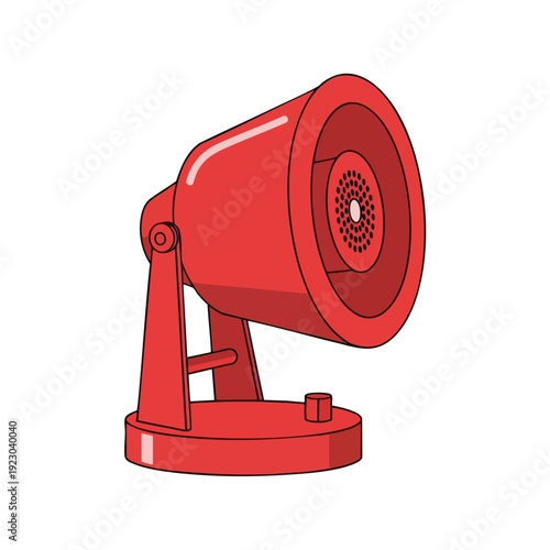 Red Megaphone on Stand