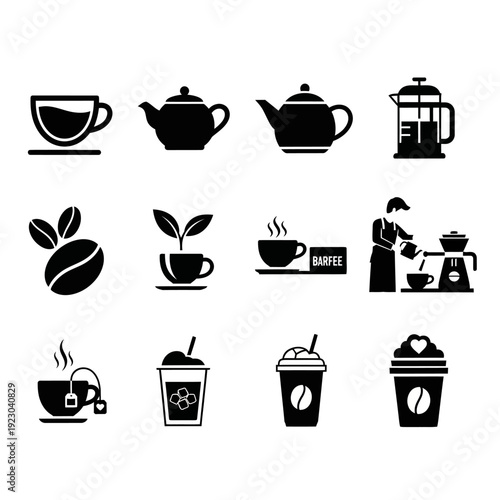 Collection of Coffee and Tea Icons 1.