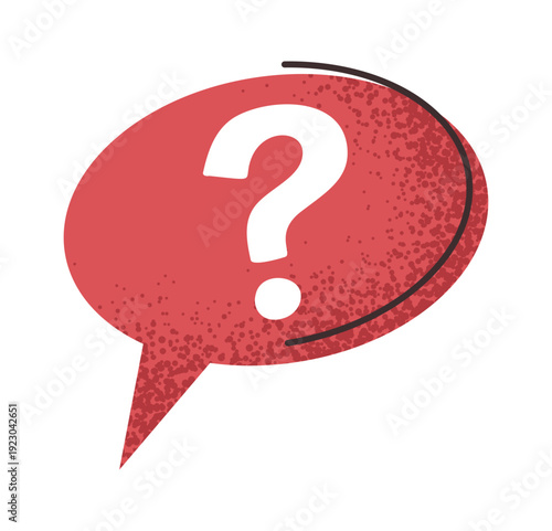 Question mark in speech bubble