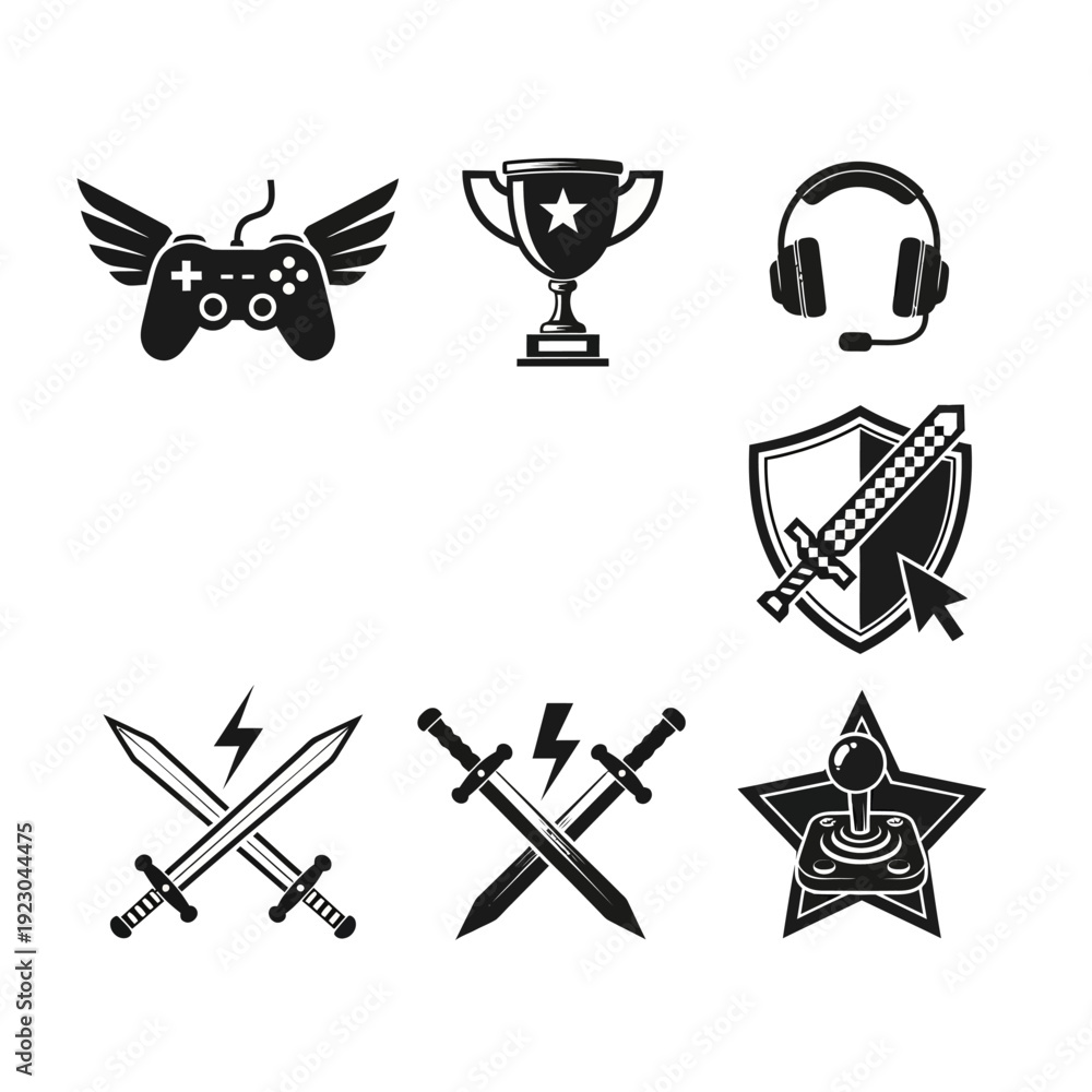 Obraz premium Collection of Gaming Icons and Symbols 2.
