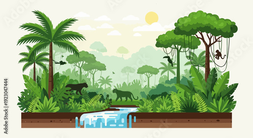 Vibrant Jungle Scene