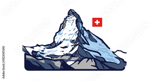 Matterhorn Mountain Illustration
