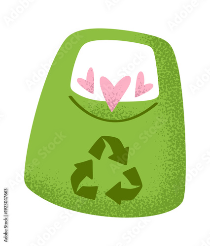 Reusable eco-friendly shopping bag symbol