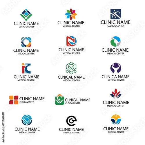 Collection of Medical Clinic Logos and Icons.