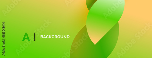 Bright gradient background. Green, yellow hues blend smoothly. Text reads AI BACKGROUND. Minimalist design, modern aesthetic.