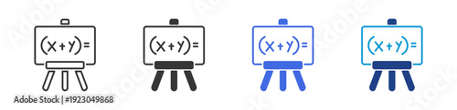 algebra icon set multiple style collection