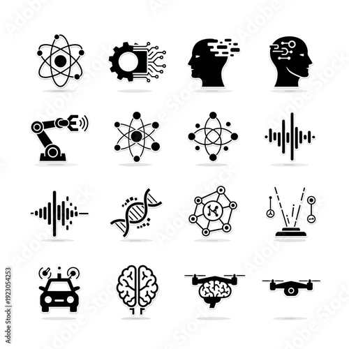 Collection of Technology and Science Icons.