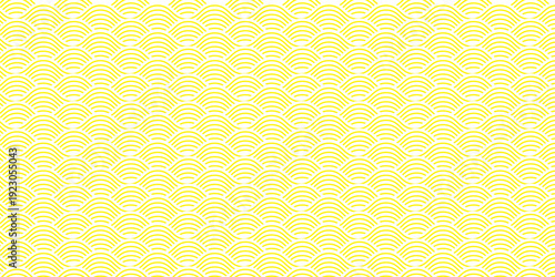 Yellow instant noodle, pasta and spaghetti texture with geometric wavy lines. Ramen, pasta vector pattern. Background abstract food illustration
