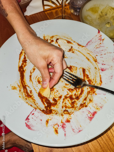 Mop up the sauce with bread