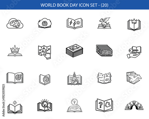 Unique icon set for designers and developers 20 essential symbols