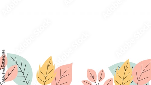 Pastel leaf animation perfect for nature themed designs. 4k animated Ideal for environmental, spring promotions, botanical websites, and seasonal greeting videos. alpha channel