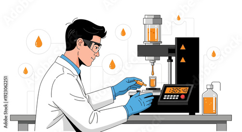 Scientist Conducting Research in Laboratory with Advanced Equipment
