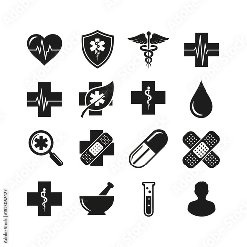 Medical and Healthcare Icons Set 1.