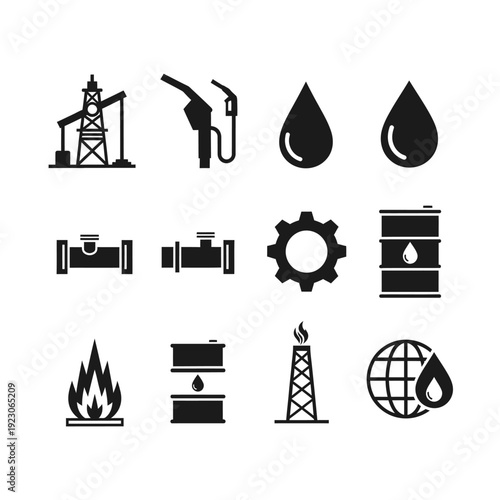 Oil and Gas Industry Icons Set 2.