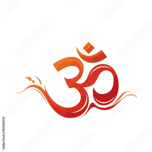 Om Symbol Sacred Hinduism Buddhism Jainism Spiritual Icon.