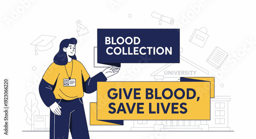 Blood Collection: Give Blood, Save Lives - Medical Illustration