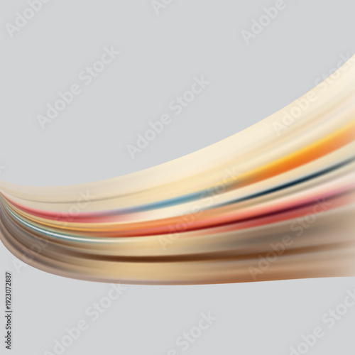 Abstract Colorful Wavy Curve Background with Soft Silk Texture